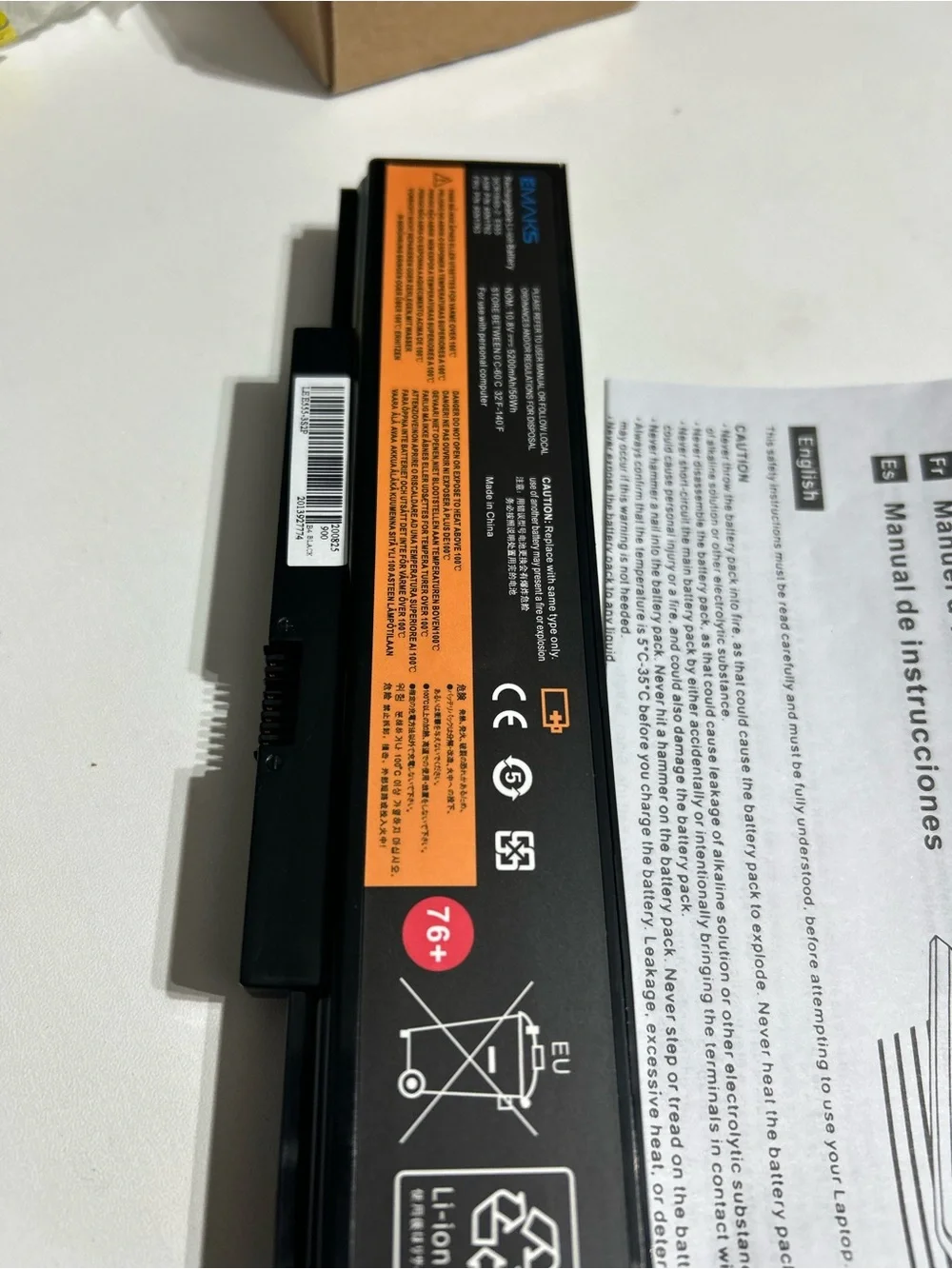 Black Rechargeable Laptop Battery Pack